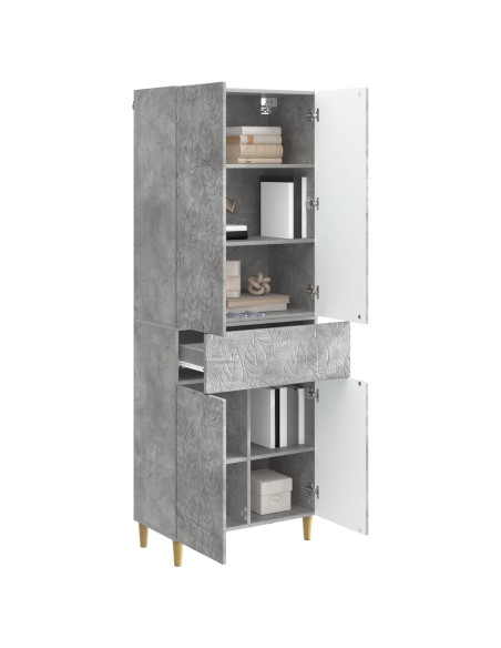 Set di armadi 2 pcs Grigio Cemento Legno ingegnerizzato