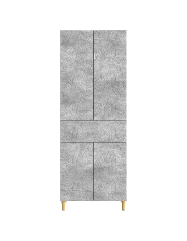 Set di armadi 2 pcs Grigio Cemento Legno ingegnerizzato