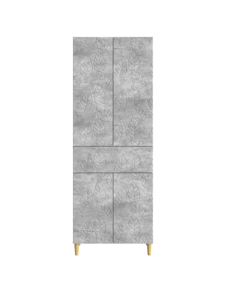 Set di armadi 2 pcs Grigio Cemento Legno ingegnerizzato