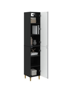 Set di armadi 2 pcs Nero Legno ingegnerizzato 2