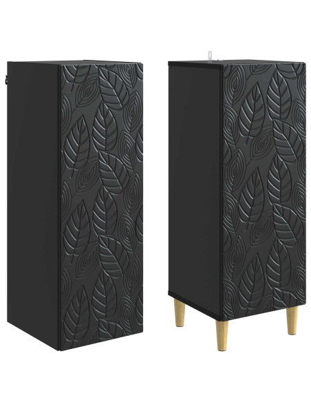 Set di armadi 2 pcs Nero Legno ingegnerizzato