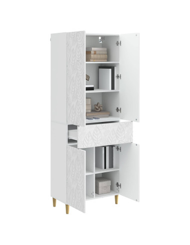 Set di armadi 2 pcs Bianco Lucido Legno ingegnerizzato