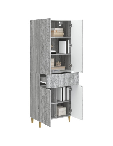 Set di armadi 2 pcs Sonoma grigio Legno ingegnerizzato