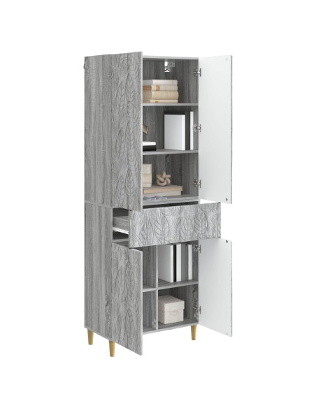 Set di armadi 2 pcs Sonoma grigio Legno ingegnerizzato