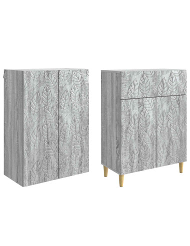 Set di armadi 2 pcs Sonoma grigio Legno ingegnerizzato