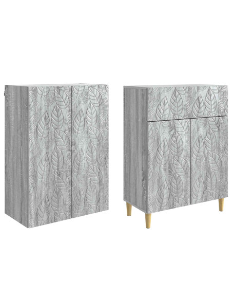 Set di armadi 2 pcs Sonoma grigio Legno ingegnerizzato