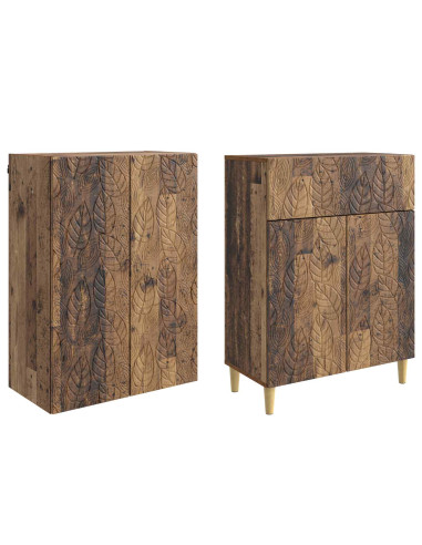 Set di armadi 2 pcs Legno antico Legno ingegnerizzato