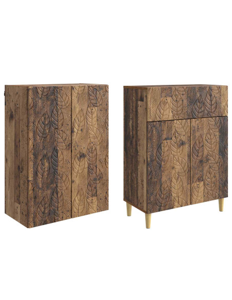 Set di armadi 2 pcs Legno antico Legno ingegnerizzato