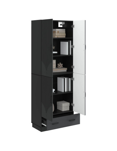 Set di armadi 2 pcs Nero Legno ingegnerizzato