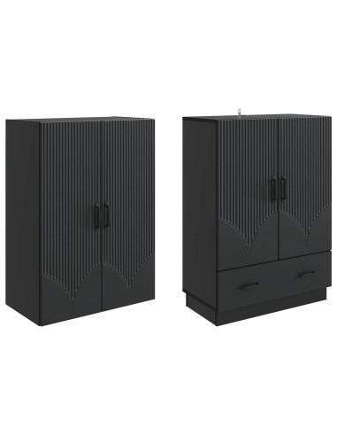 Set di armadi 2 pcs Nero Legno ingegnerizzato