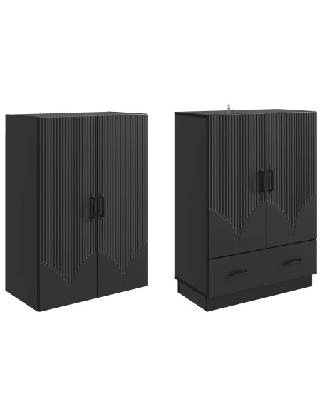 Set di armadi 2 pcs Nero Legno ingegnerizzato