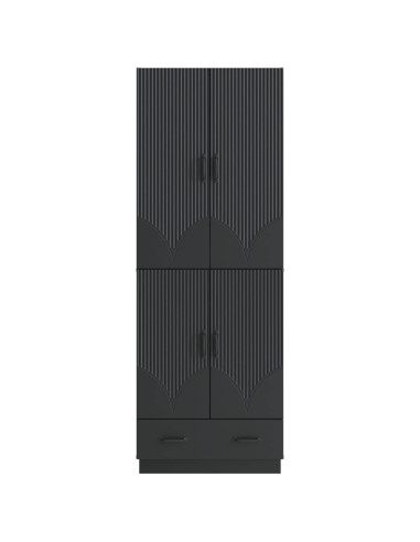 Set di armadi 2 pcs Nero Legno ingegnerizzato