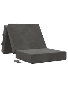 Divano Letto Pieghevole 90 x 67 x 45 cm Grigio Scuro