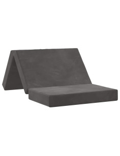 Divano Letto Pieghevole 100 x 67 x 45 cm Grigio Scuro