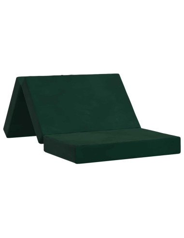 Divano Letto Pieghevole 100 x 67 x 45 cm Verde Scuro