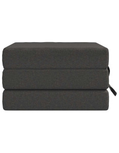 Divano Letto Pieghevole 90 x 67 x 45 cm Grigio Scuro 2