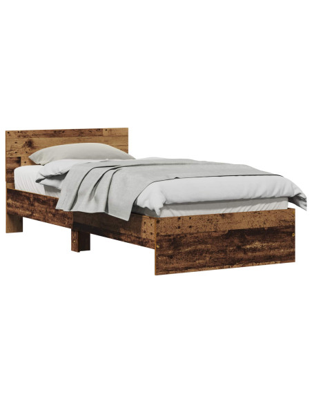 Struttura letto con testata Legno antico 80 x 200 cm