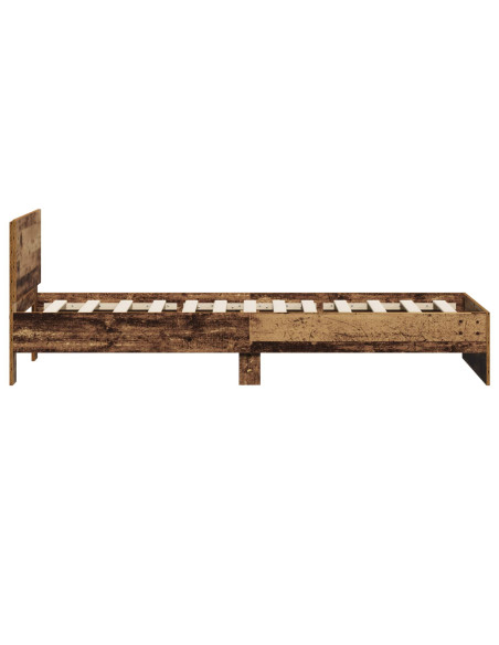 Struttura letto con testata Legno antico 80 x 200 cm