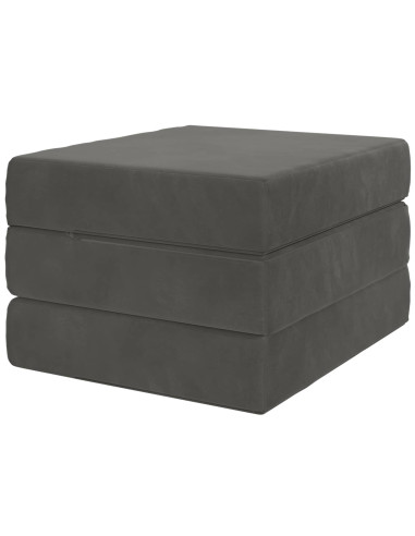 Divano Letto Pieghevole 90 x 67 x 45 cm Grigio Scuro