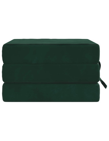 Divano Letto Pieghevole 90 x 67 x 45 cm Verde Scuro
