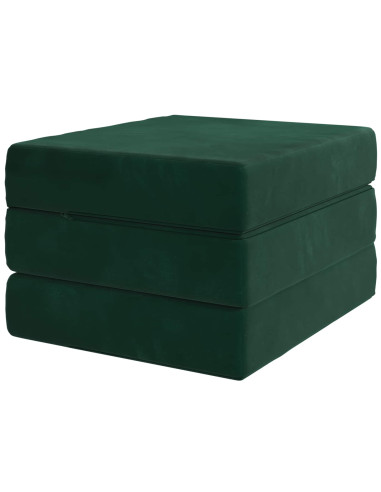 Divano Letto Pieghevole 90 x 67 x 45 cm Verde Scuro