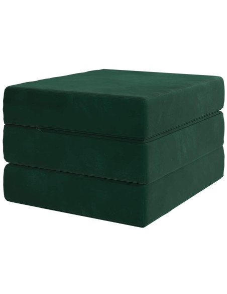 Divano Letto Pieghevole 90 x 67 x 45 cm Verde Scuro