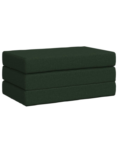 Divano Letto Pieghevole 100 x 67 x 45 cm Verde Scuro