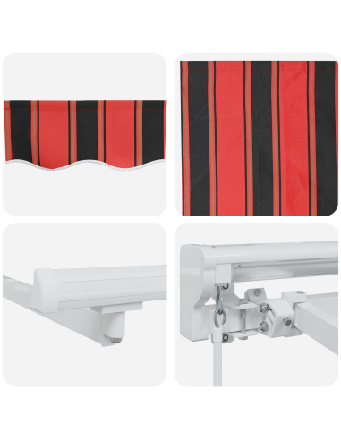 Struttura della tenda Arancione e Nero 350 x 200 cm