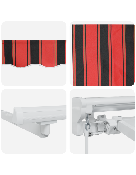 Struttura della tenda Arancione e Nero 350 x 200 cm