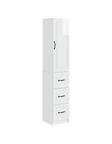 Set di armadi 2 pcs Bianco Lucido 33 x 34,5 x 87 cm