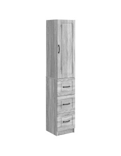 Set di armadi 2 pcs Sonoma grigio 33 x 34,5 x 87 cm
