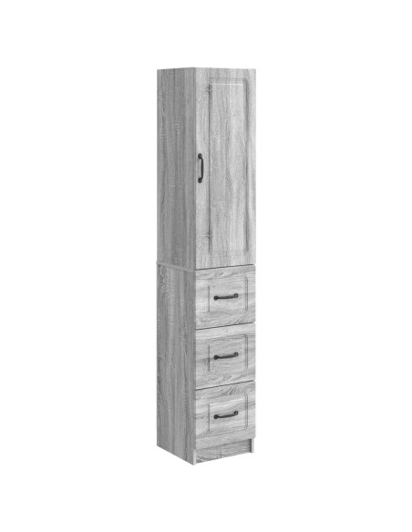 Set di armadi 2 pcs Sonoma grigio 33 x 34,5 x 87 cm