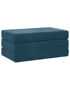 Divano Letto Pieghevole 100 x 67 x 45 cm Blu 2