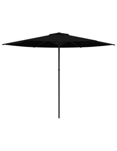 Ombrello da giardino 300 x 300 cm Poliestere Rettangolare Nero
