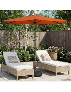 Ombrello da giardino 270 x 270 cm Poliestere Rettangolare
