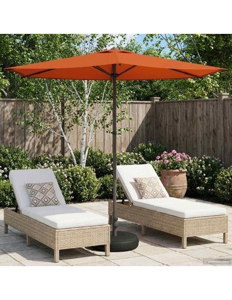 Ombrello da giardino 270 x 270 cm Poliestere Rettangolare