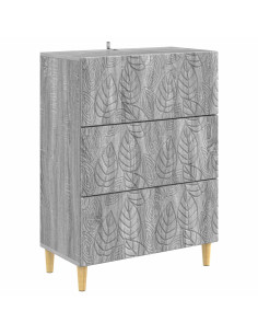 Mobile con Cassetti Sonoma grigio 66 x 34,5 x 90 cm