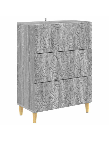 Mobile con Cassetti Sonoma grigio 66 x 34,5 x 90 cm