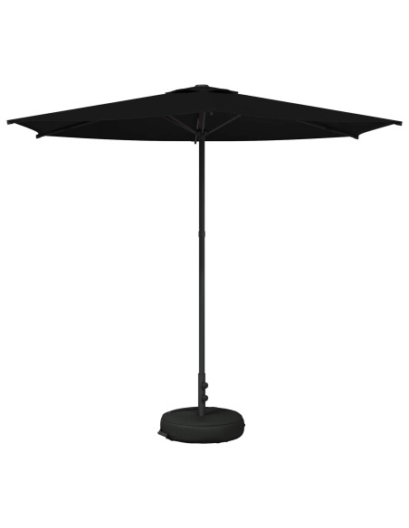 Ombrello da giardino 270 x 270 cm Poliestere Rettangolare Nero