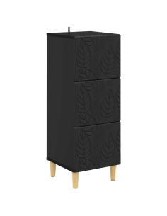 Mobile con Cassetti Nero 33 x 34,5 x 90 cm Legno ingegnerizzato