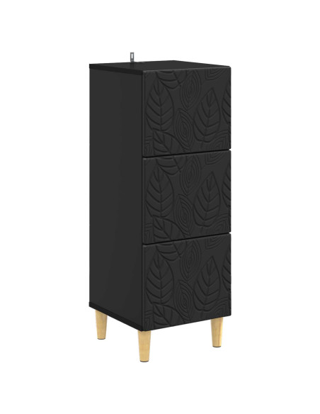 Mobile con Cassetti Nero 33 x 34,5 x 90 cm Legno ingegnerizzato