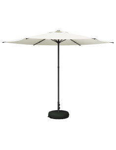 Ombrello da giardino 300 x 300 cm Poliestere Rettangolare Crema