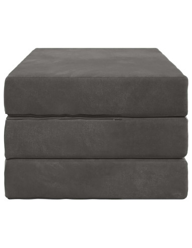 Divano Letto Pieghevole 100 x 67 x 45 cm Grigio Scuro