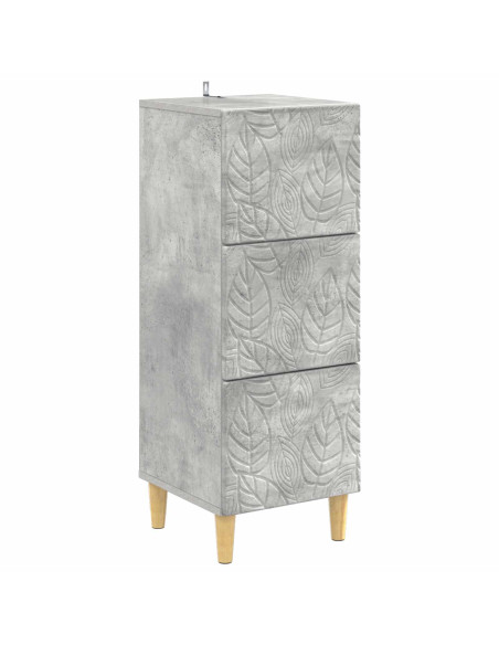 Mobile con Cassetti Grigio Cemento 33 x 34,5 x 90 cm