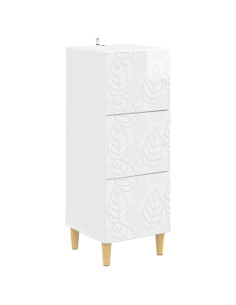 Mobile con Cassetti Bianco Lucido 33 x 34,5 x 90 cm