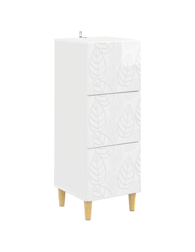 Mobile con Cassetti Bianco Lucido 33 x 34,5 x 90 cm
