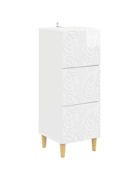 Mobile con Cassetti Bianco Lucido 33 x 34,5 x 90 cm