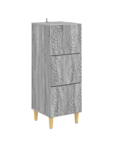 Mobile con Cassetti Sonoma grigio 33 x 34,5 x 90 cm