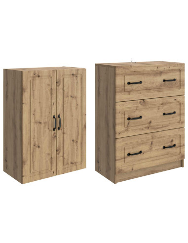 Set di armadi 2 pcs Rovere Artigianale 66 x 34,5 x 87 cm