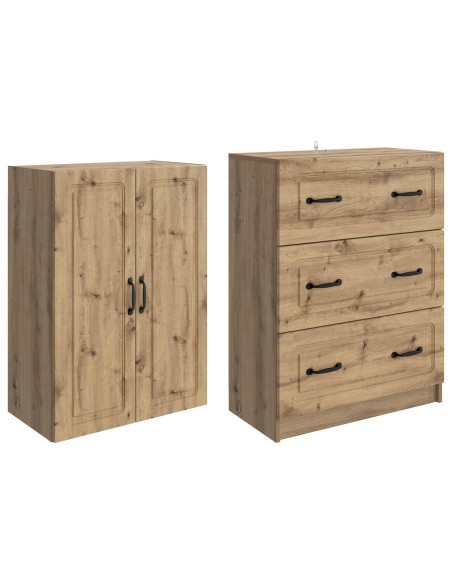 Set di armadi 2 pcs Rovere Artigianale 66 x 34,5 x 87 cm